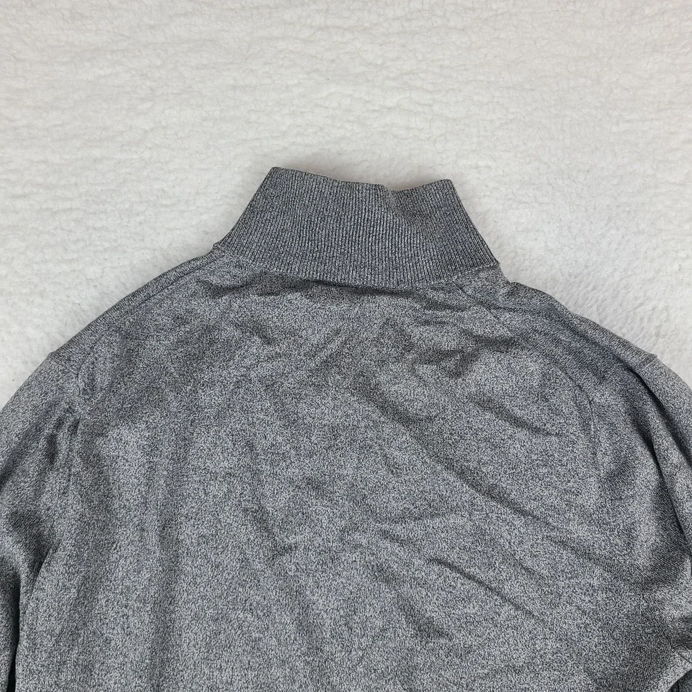 Banana Republic Sweater Mens Large Gray Luxury Blend Full Zip Sweatshirt *